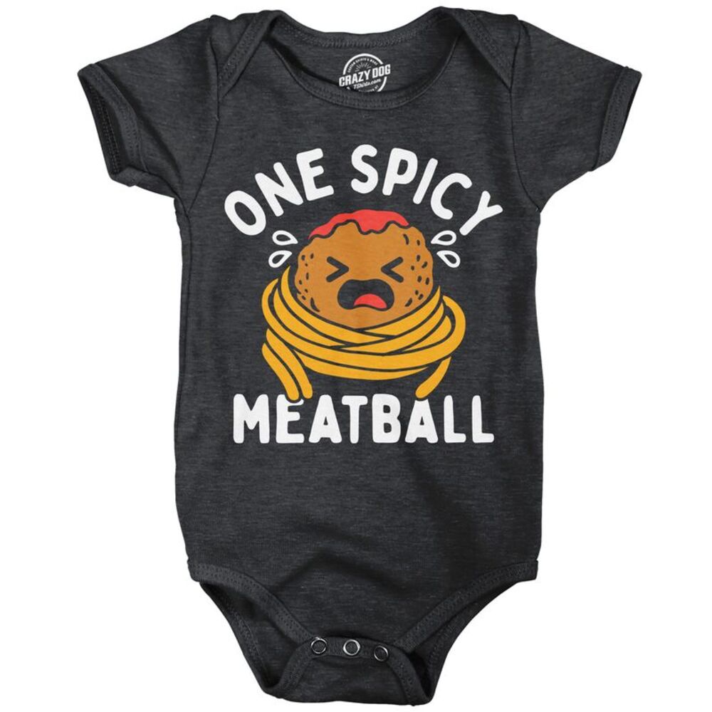 One Spicy Meatball Baby Bodysuit Funny Jumper For Infants